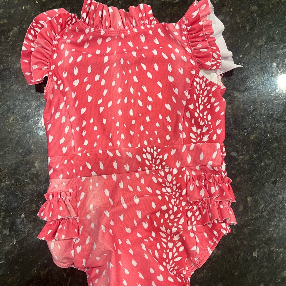 Pink Ruffled Baby Swimsuit - Picture 3 of 3